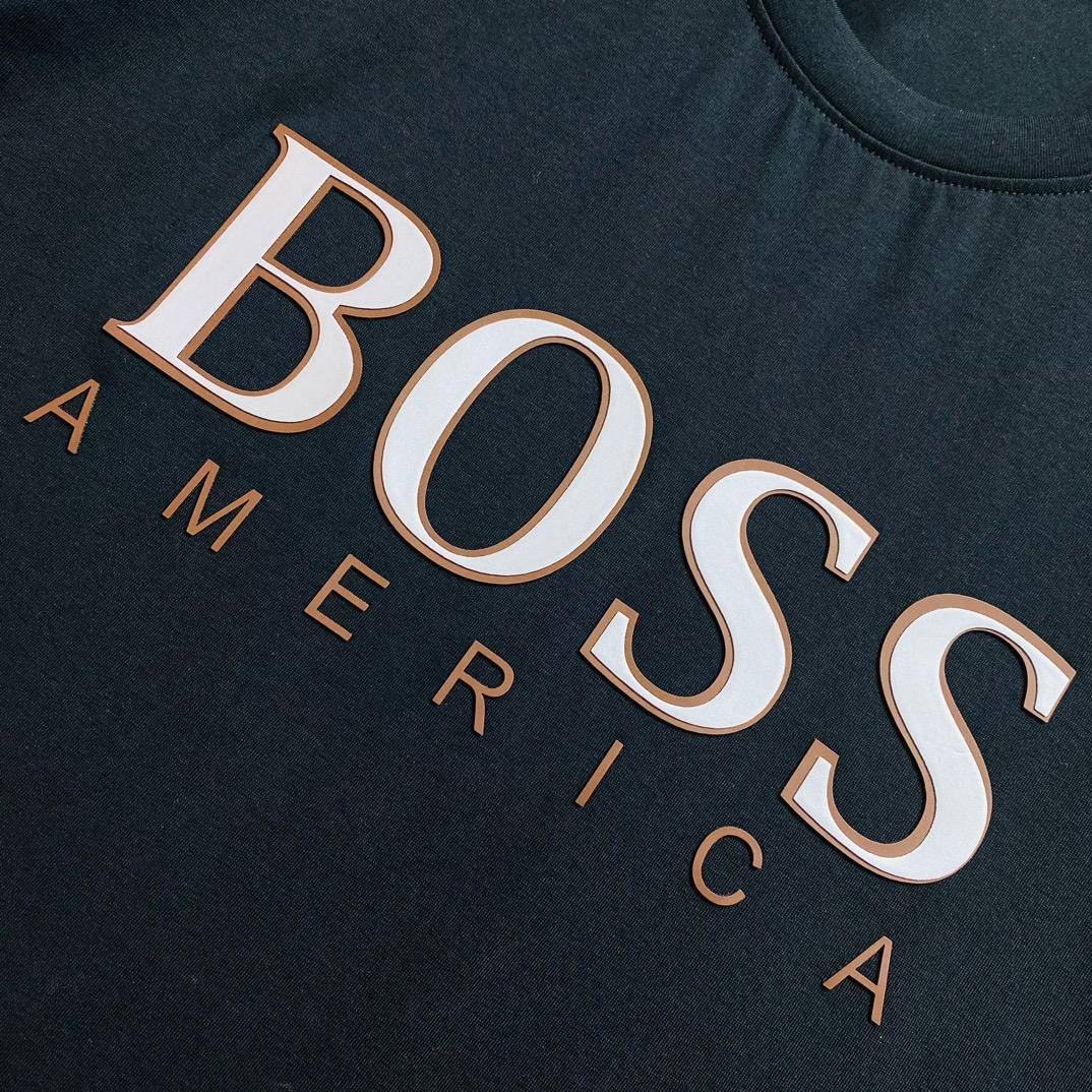 Boss America Logo T-Shirt – Black Edition