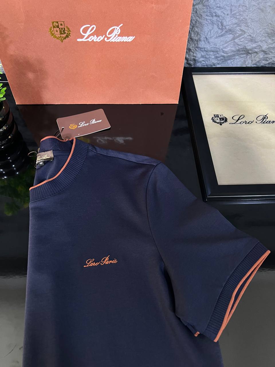 Loro Piana Navy Blue Premium T-Shirt | Classic Luxury & Timeless Style