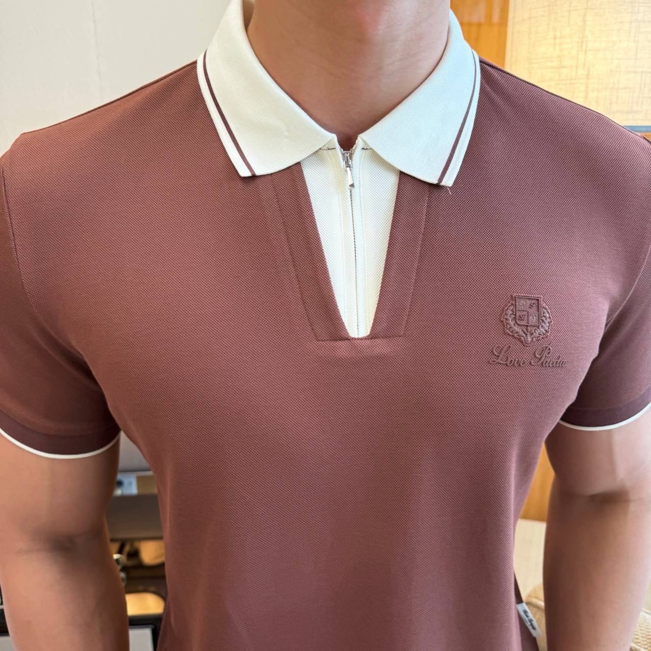 Loro Piana Contrast Collar Polo – Refined Casual Luxury