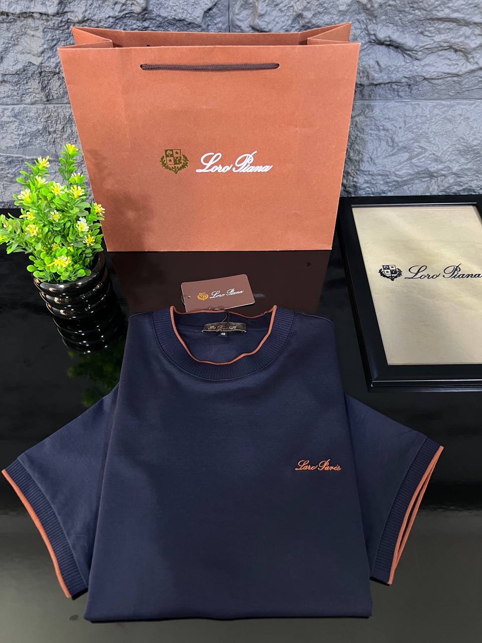 Loro Piana Navy Blue Premium T-Shirt | Classic Luxury & Timeless Style