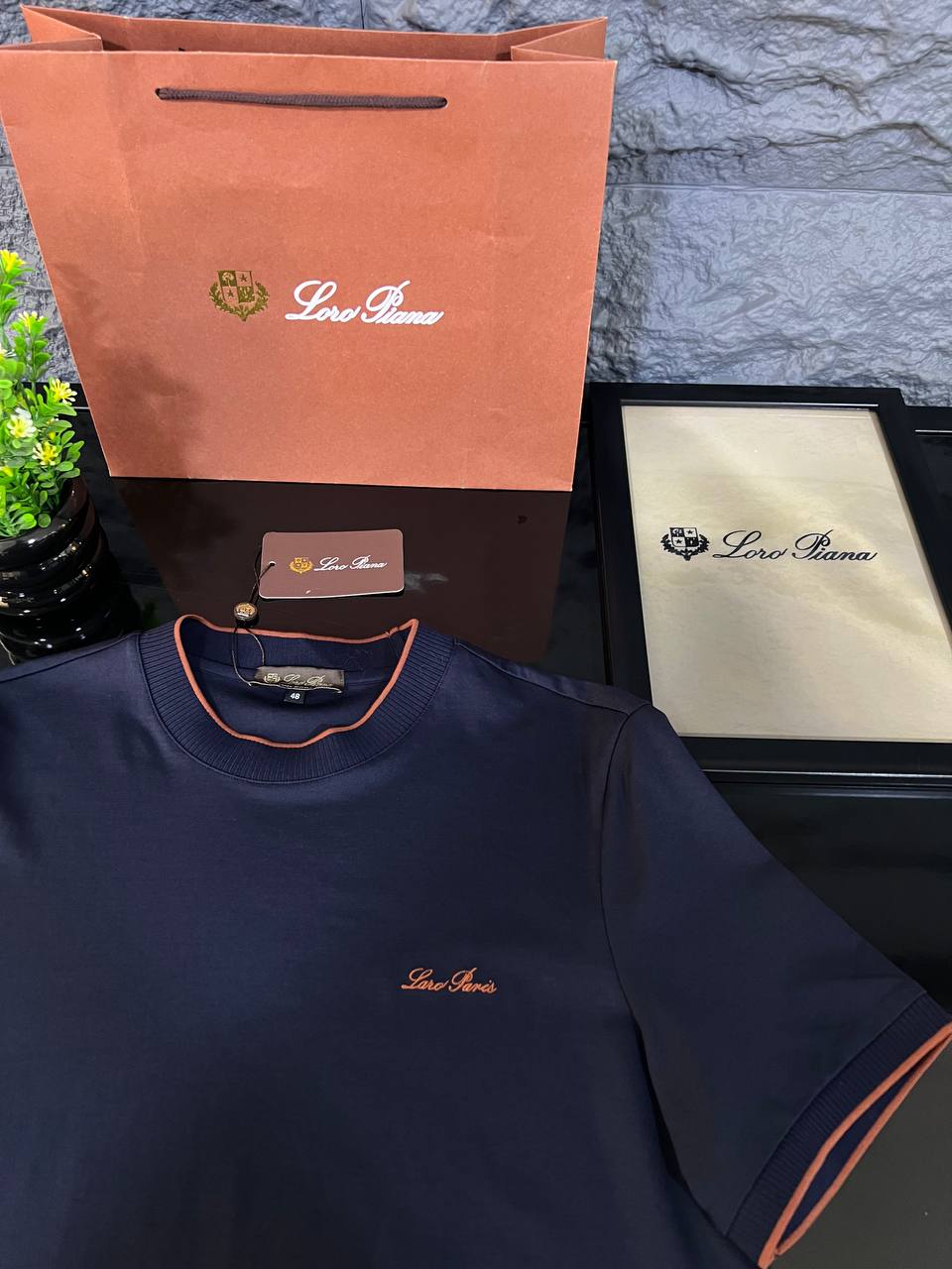 Loro Piana Navy Blue Premium T-Shirt | Classic Luxury & Timeless Style