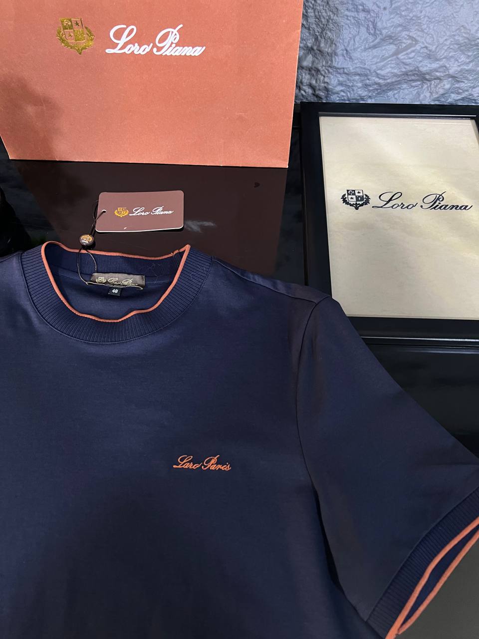 Loro Piana Navy Blue Premium T-Shirt | Classic Luxury & Timeless Style
