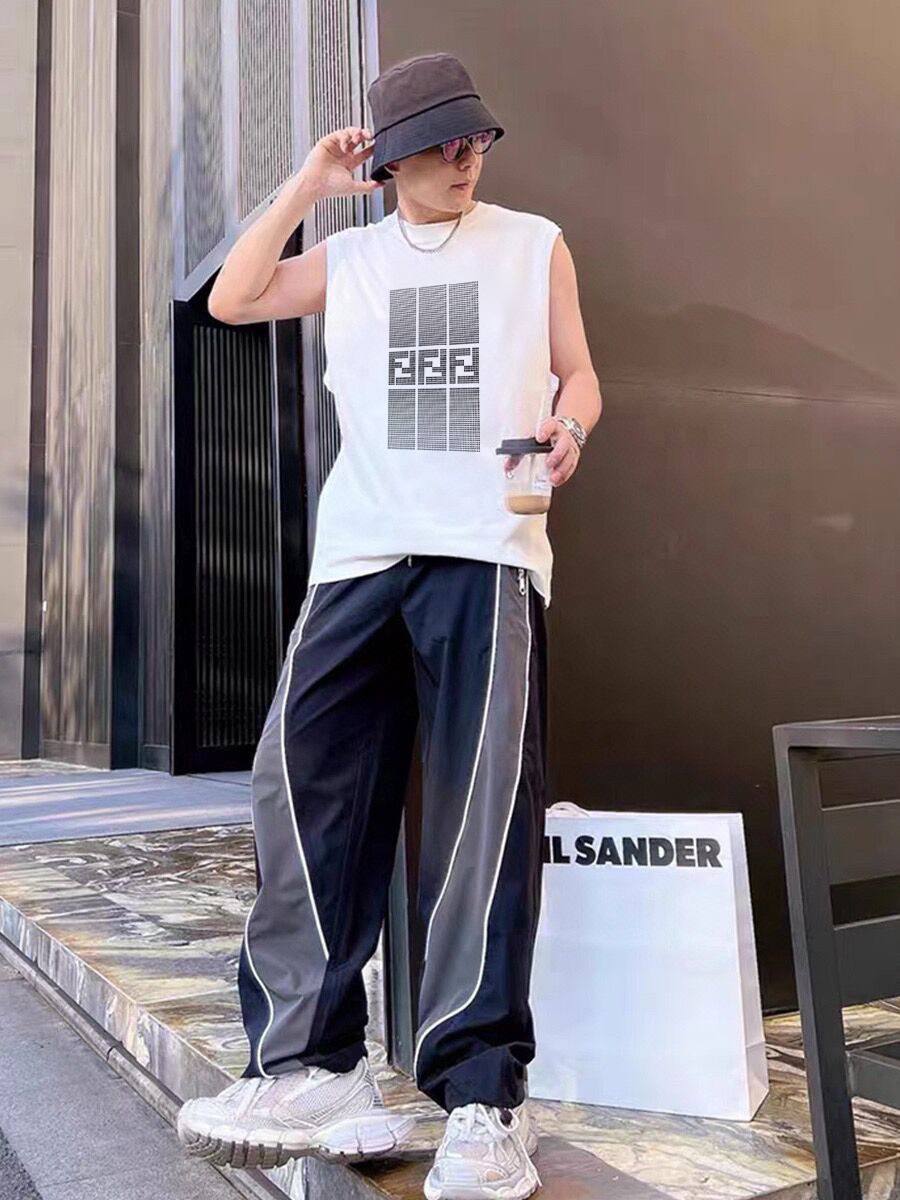 Fendi Sleeveless T-Shirt – Black & White Edition