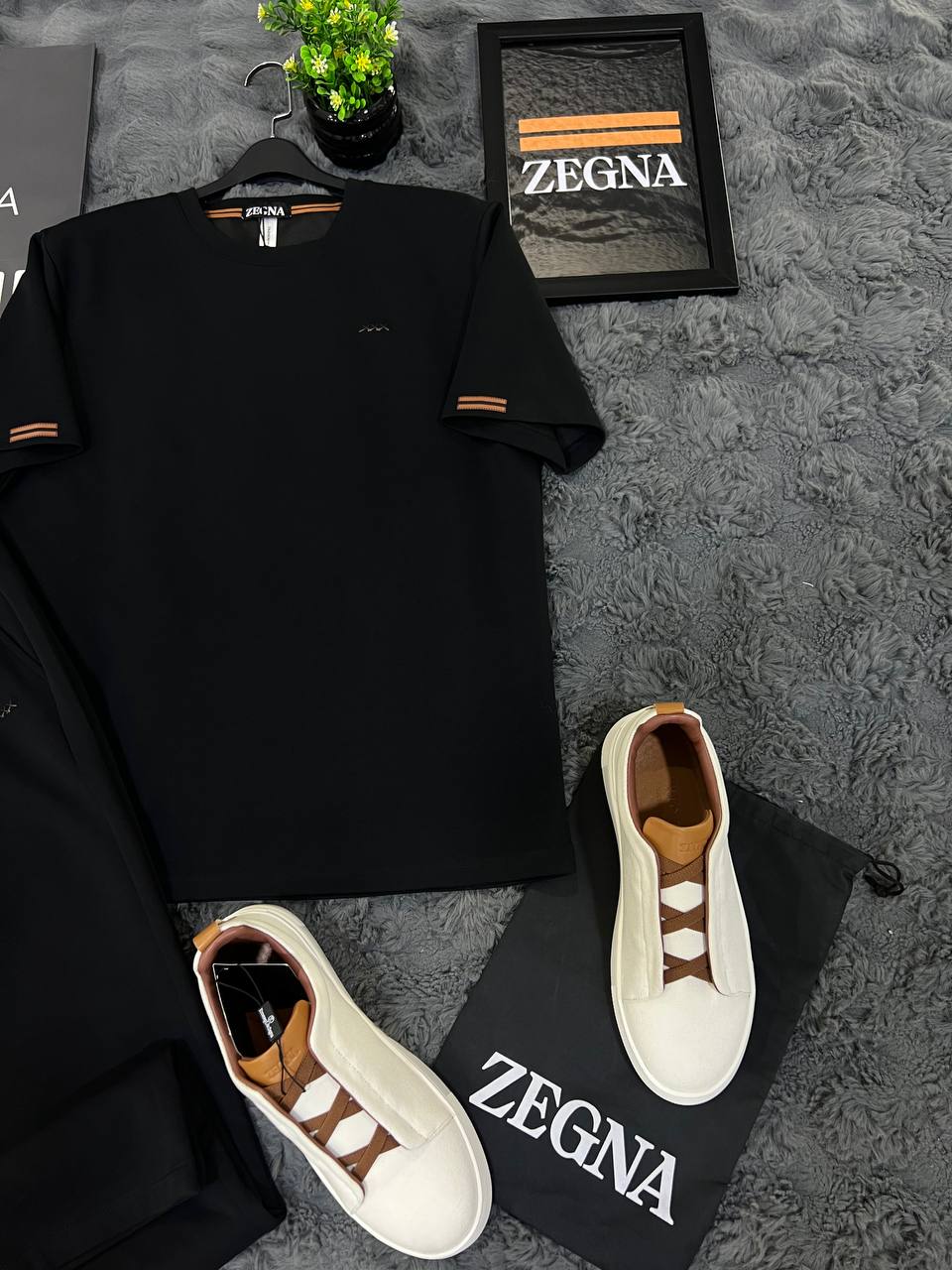Zegna Luxury Casual Set – Modern Minimal Elegance