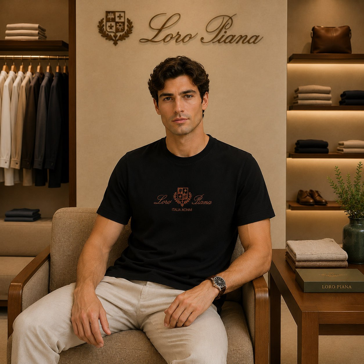 Loro Piana Signature T-Shirt – Black Edition