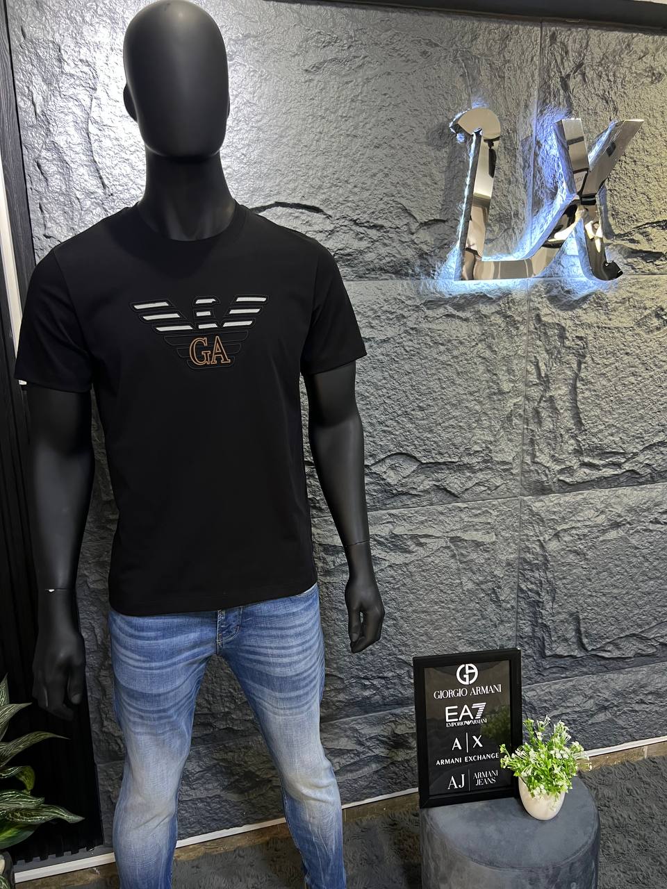 Emporio Armani Milano Black T-Shirt