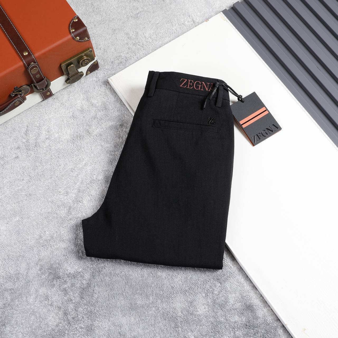 Zegna black linen trousers Luxury