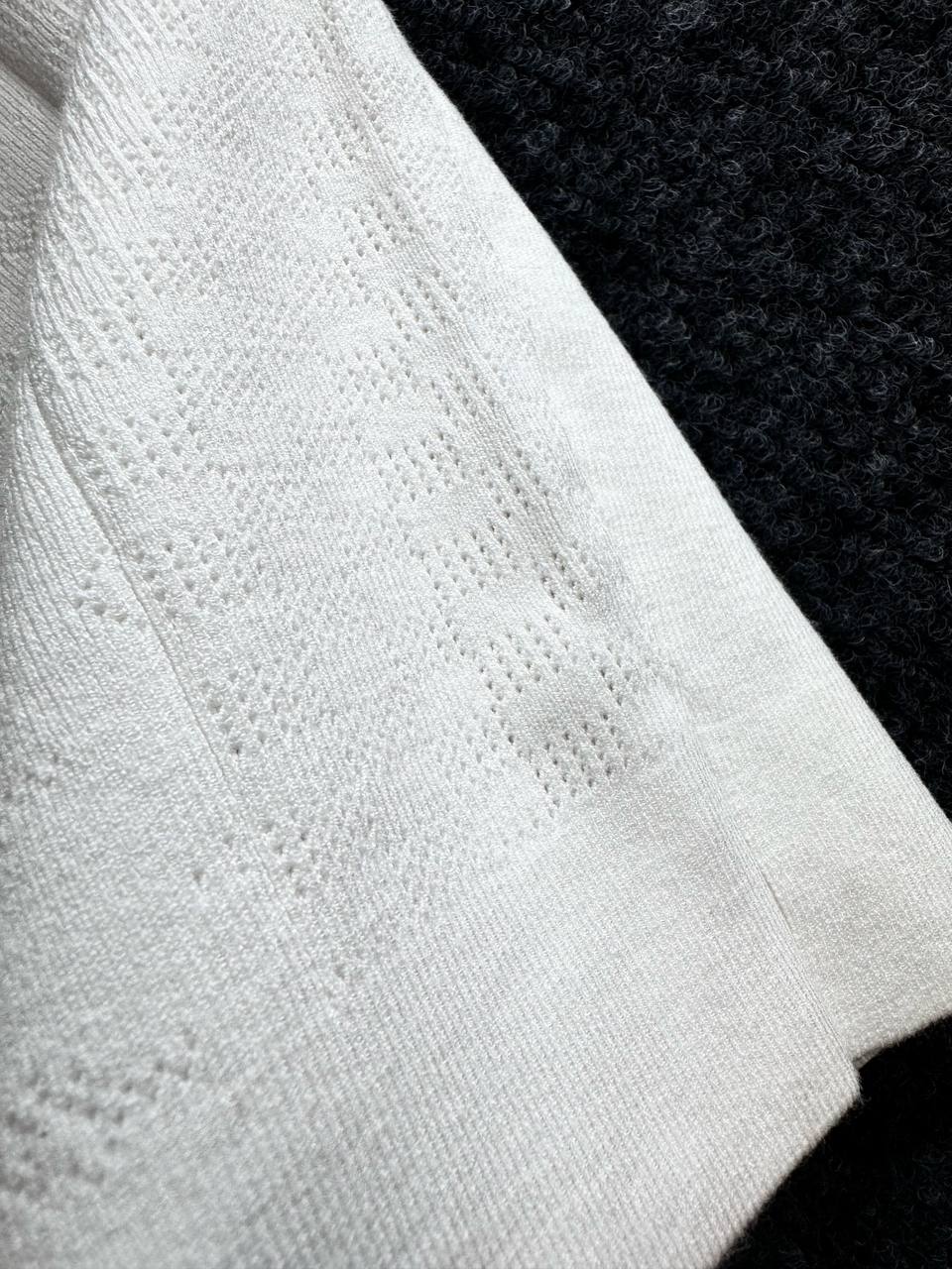 Louis Vuitton White Knit Polo T-Shirt