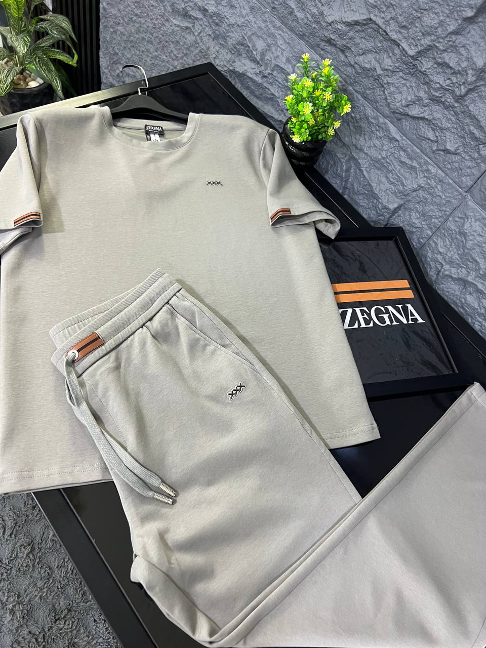 Zegna Luxury Casual Set – Modern Minimal Elegance