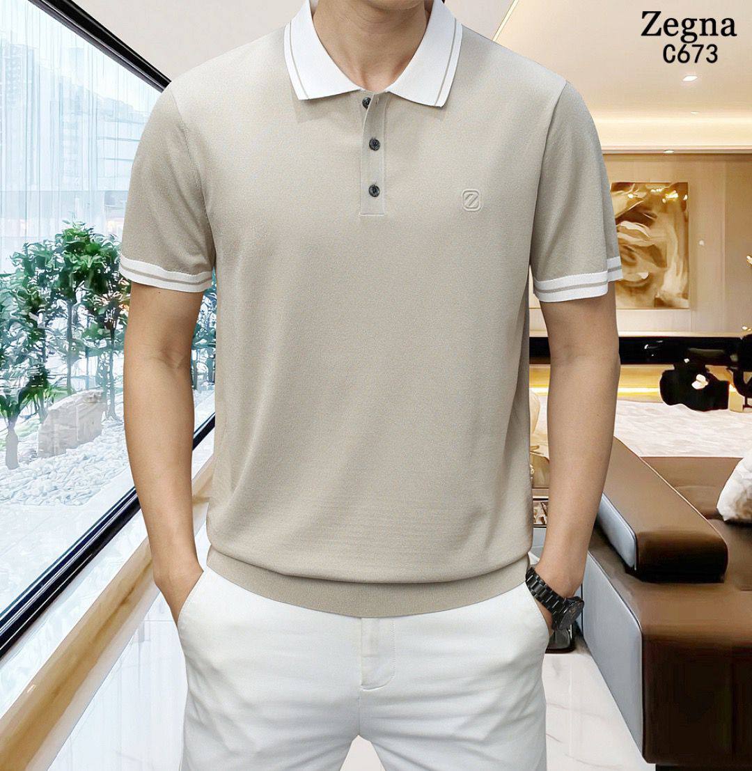 Zegna Premium Polo Shirt – Beige Edition