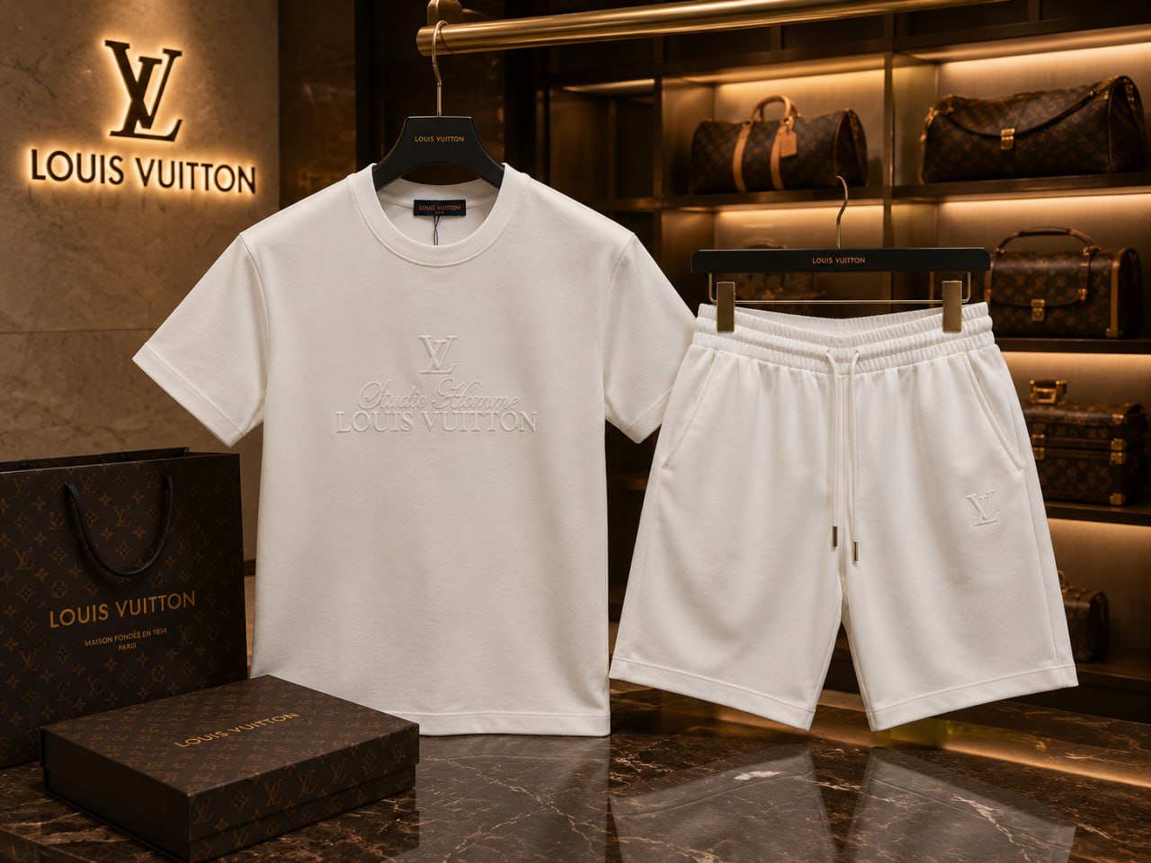 Louis Vuitton White Suit