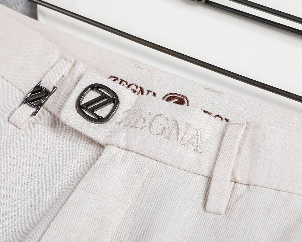 ZEGNA Luxury White Trousers