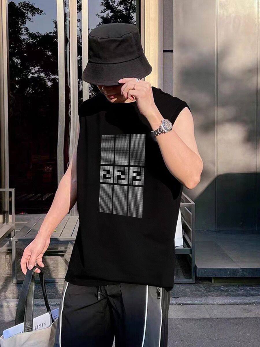Fendi Sleeveless T-Shirt – Black & White Edition