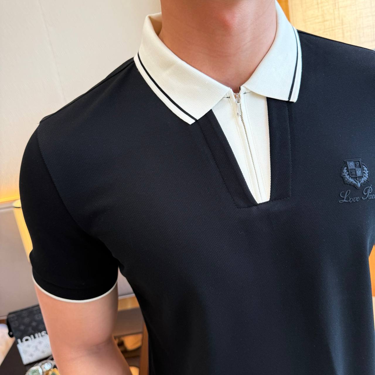 Loro Piana Contrast Collar Polo – Refined Casual Luxury