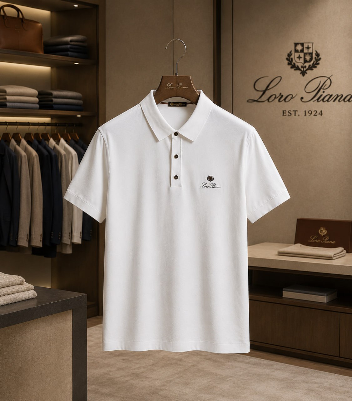 Loro Piana White Polo T-Shirt