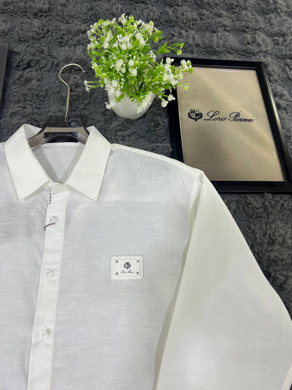 Loro Piana white linen shirt Luxury