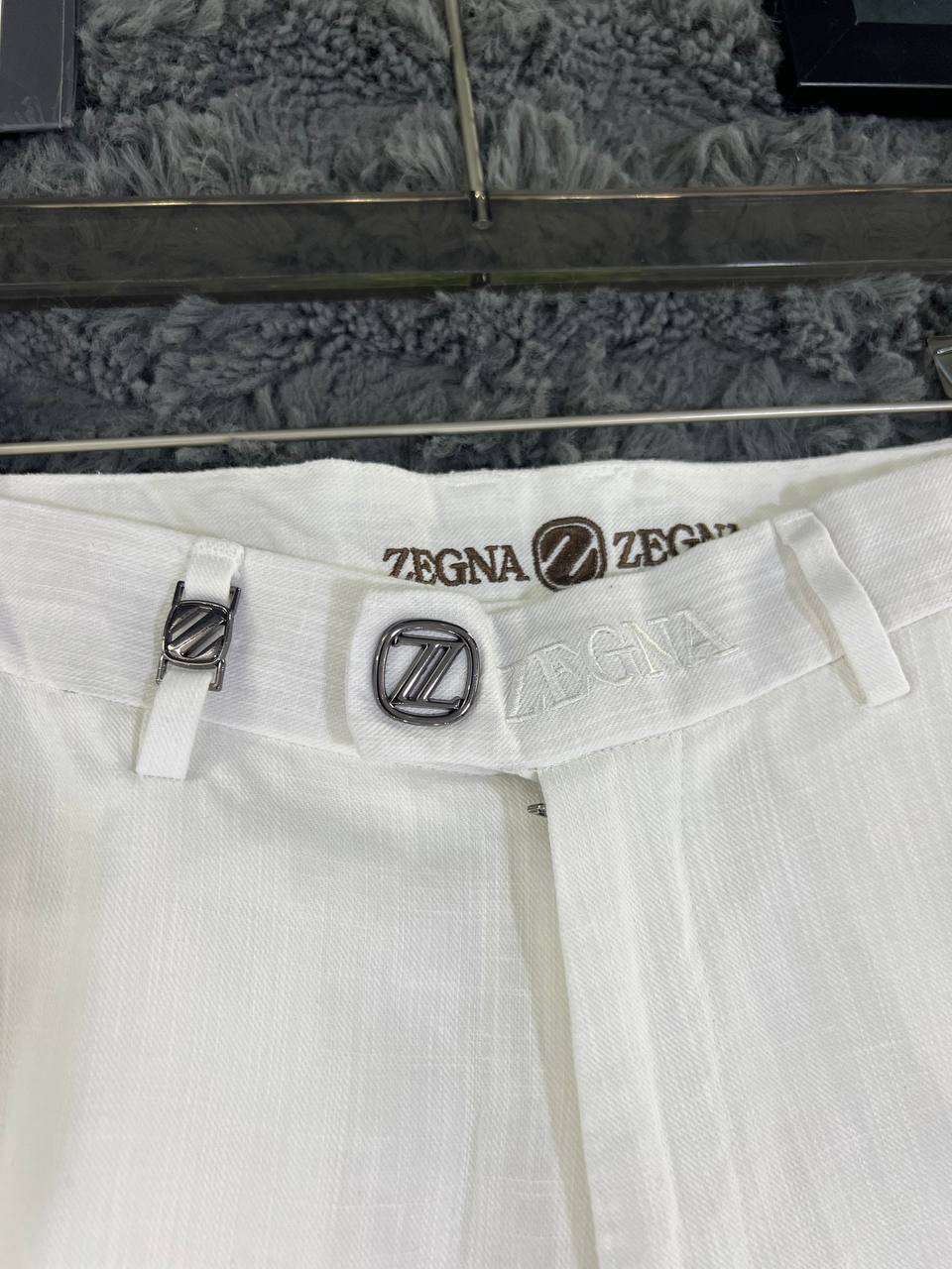 Zegna white linen trousers Luxury