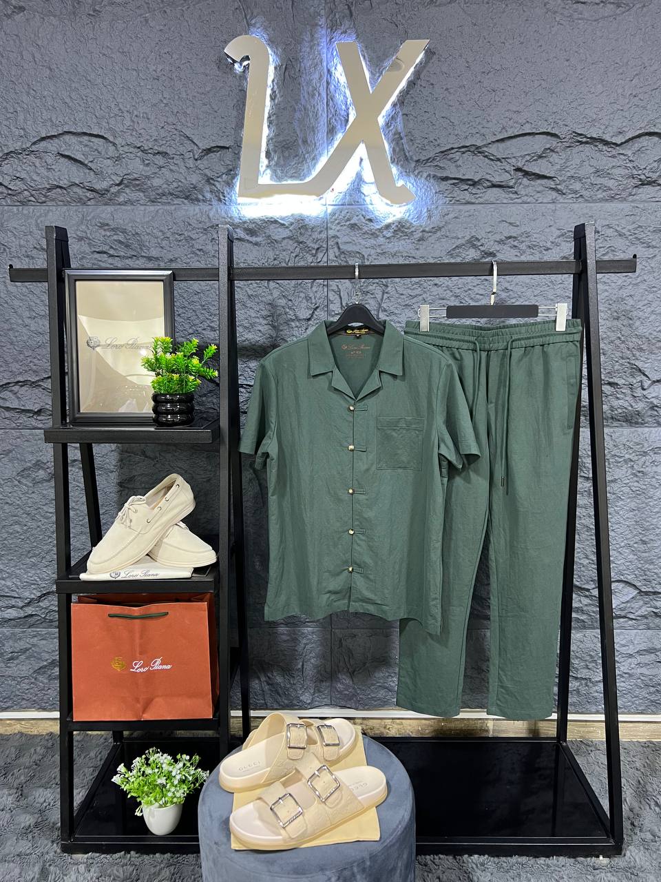 Loro Piana - Summer City Linen-Blend Two-Piece Set - Sage Green