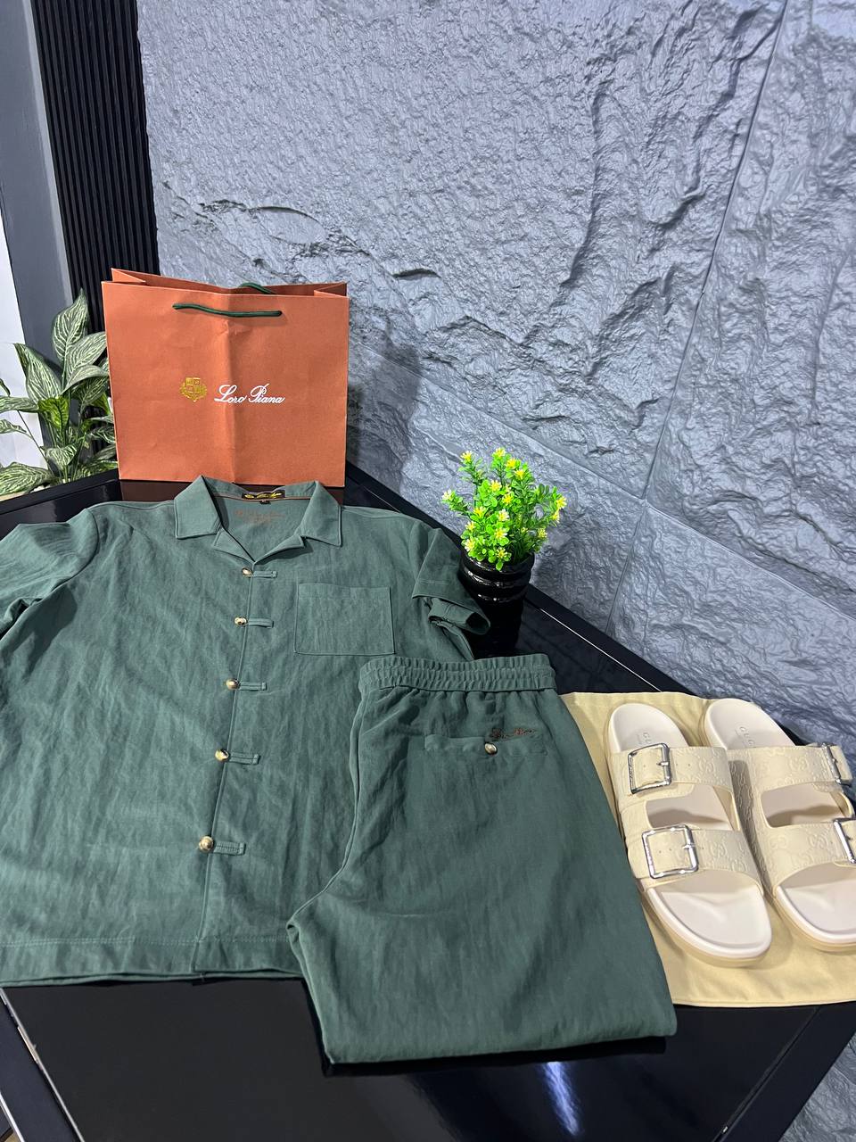 Loro Piana - Summer City Linen-Blend Two-Piece Set - Sage Green