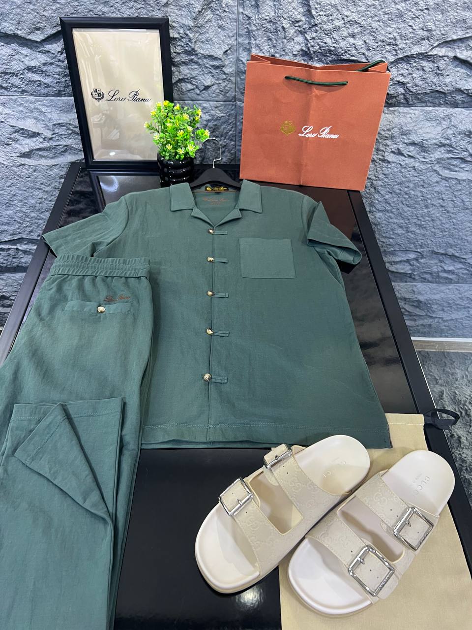 Loro Piana - Summer City Linen-Blend Two-Piece Set - Sage Green