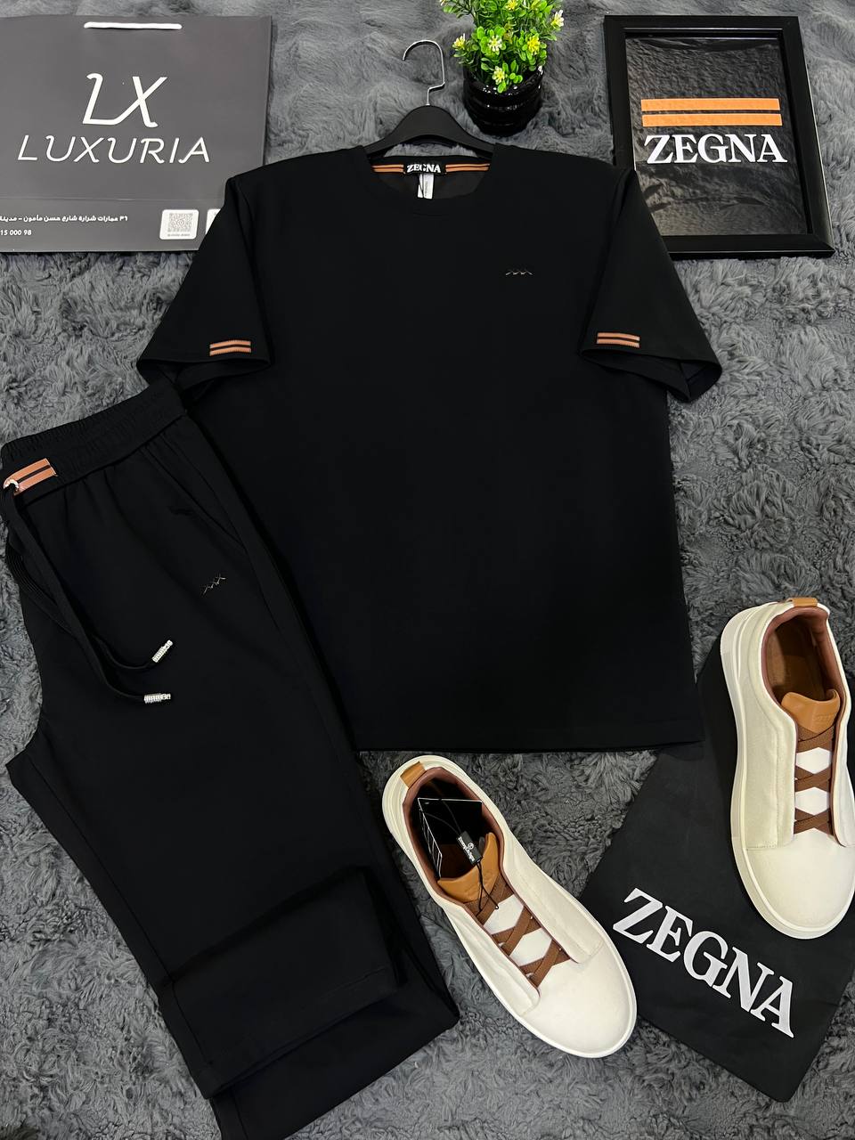 Zegna Luxury Casual Set – Modern Minimal Elegance