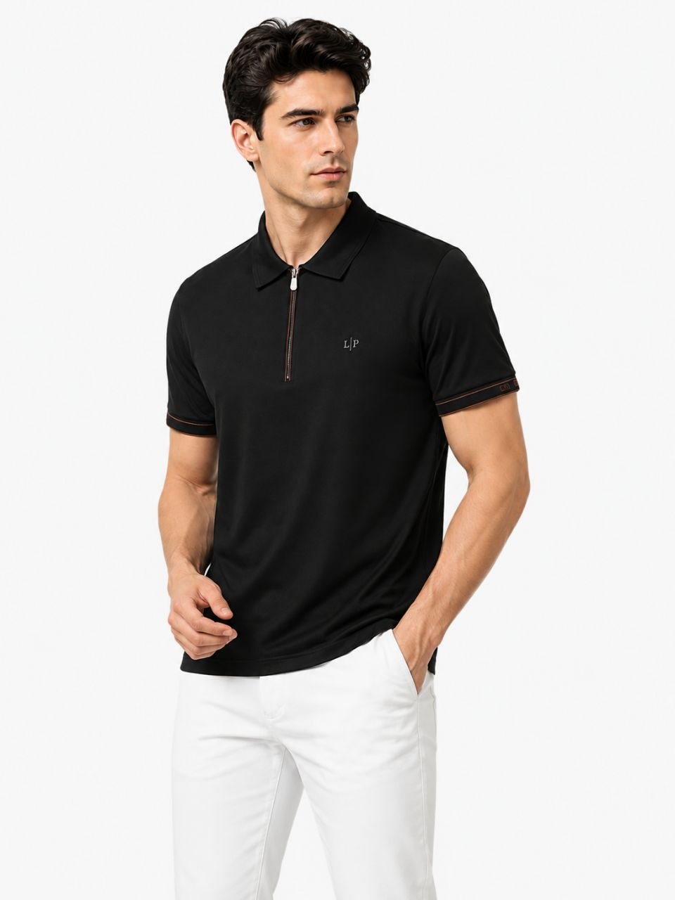 Loro Piana Black Polo T-Shirt