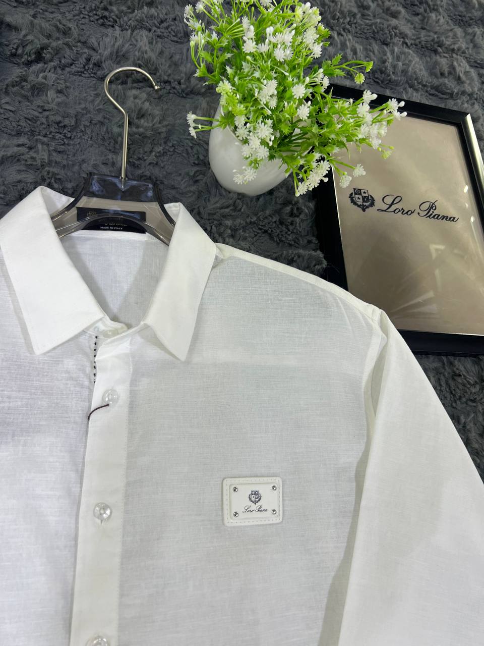 Loro Piana white linen shirt Luxury