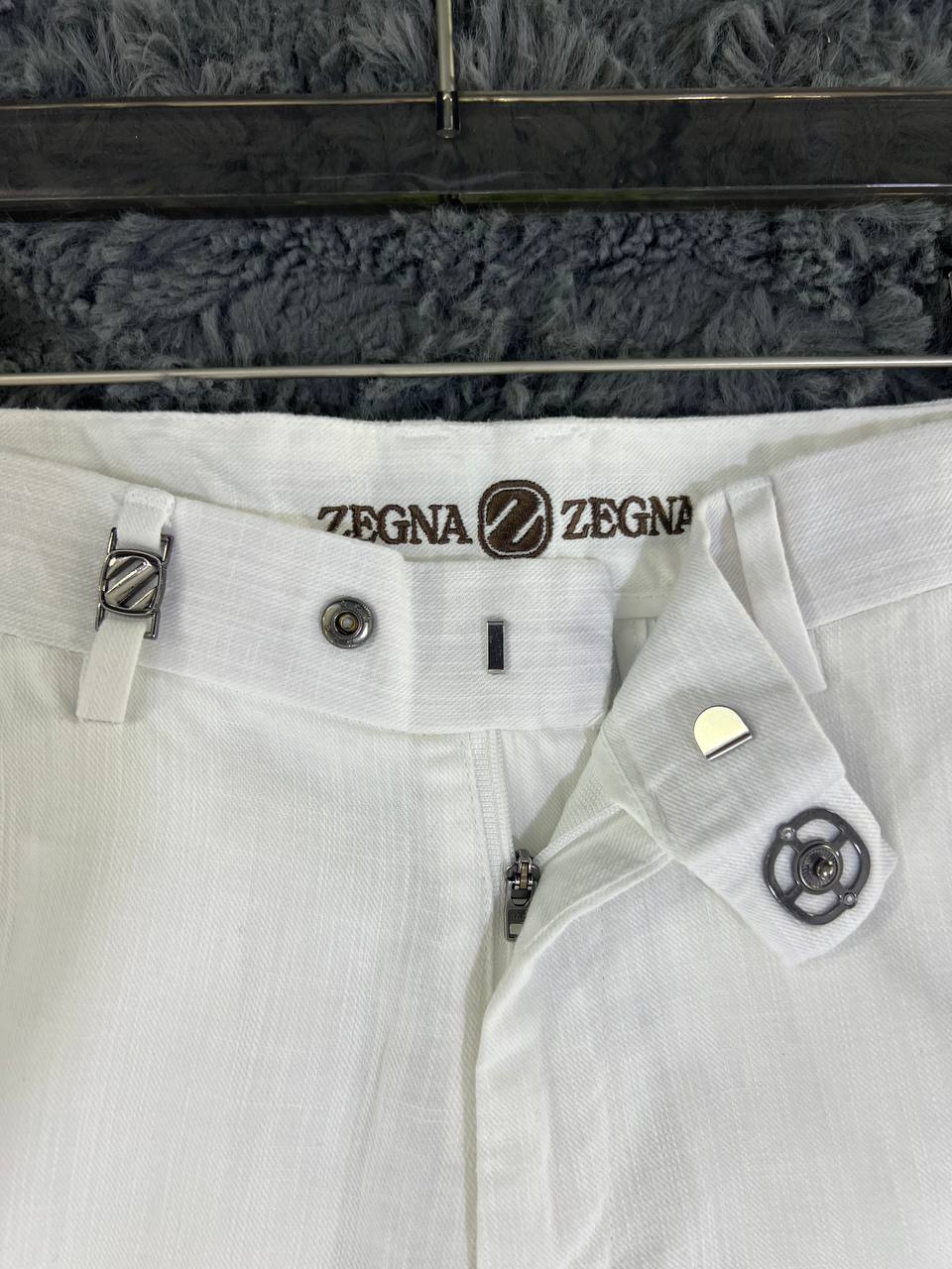 Zegna white linen trousers Luxury