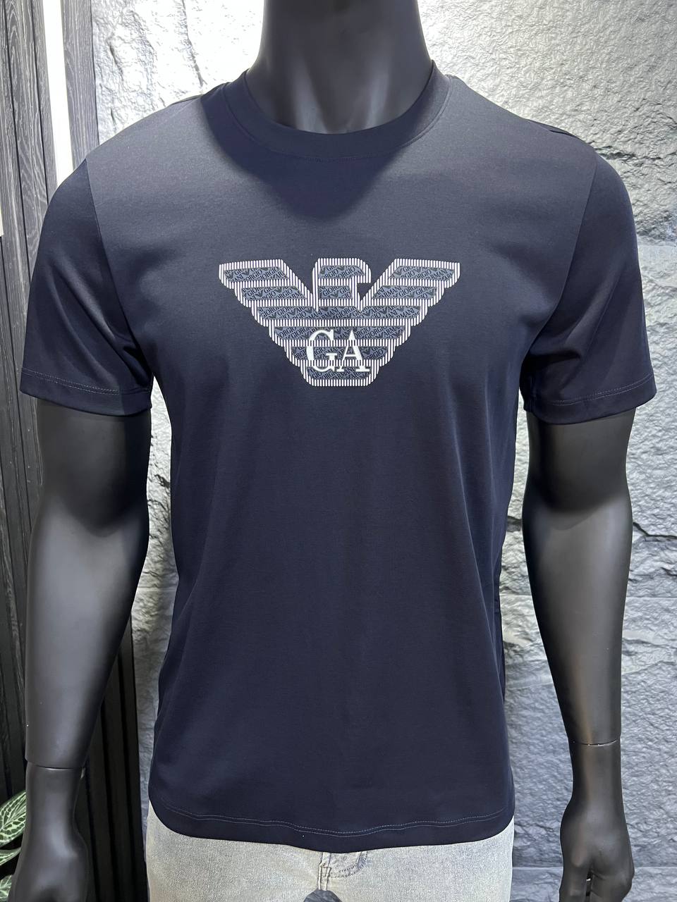 Emporio Armani Eagle Logo T-Shirt – Navy | Premium Men's Cotton Crew Neck Tee