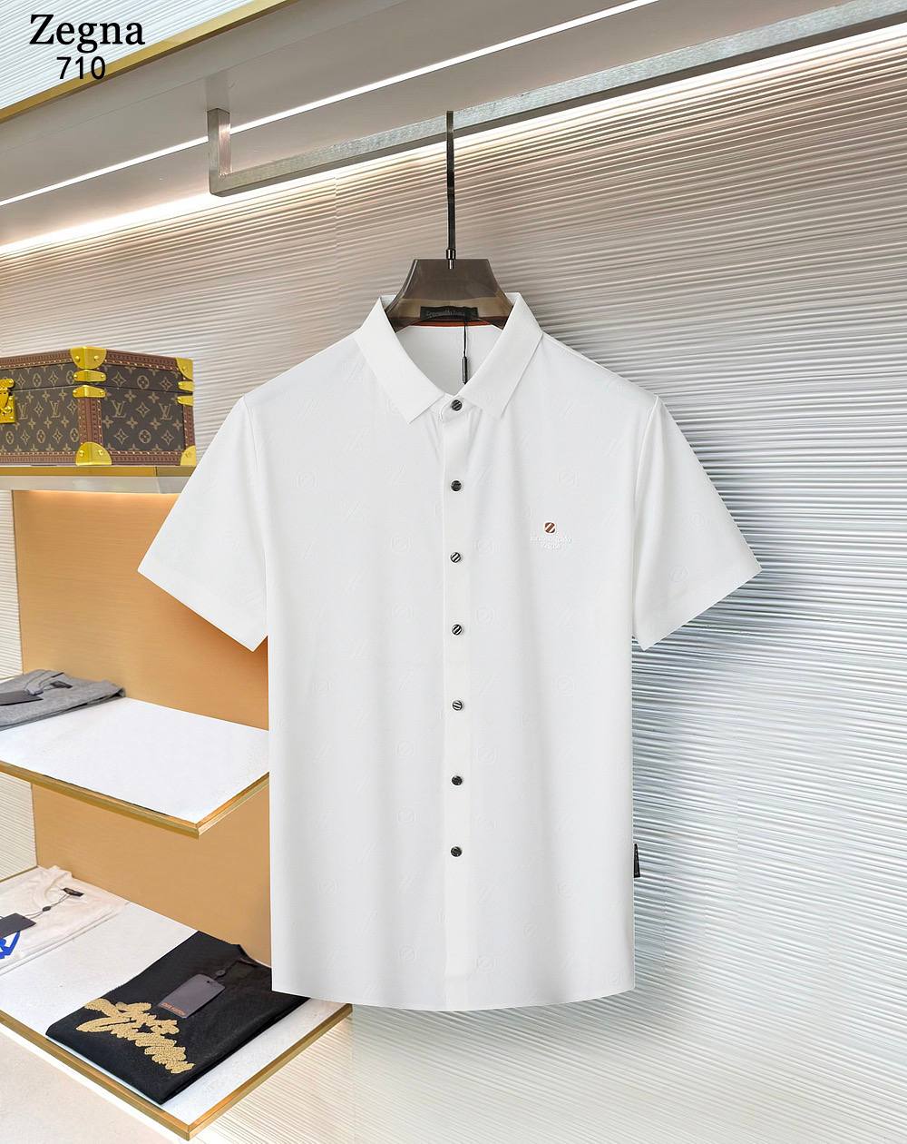 Zegna Luxury Shirt – Timeless White Elegance