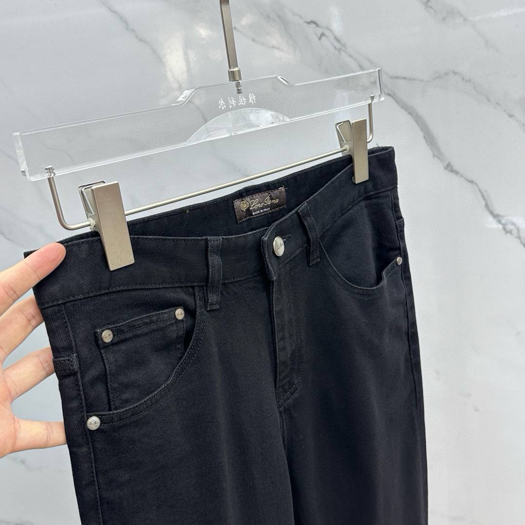 Loro Piana Classic Black Jeans – Premium Men's Slim Fit Denim