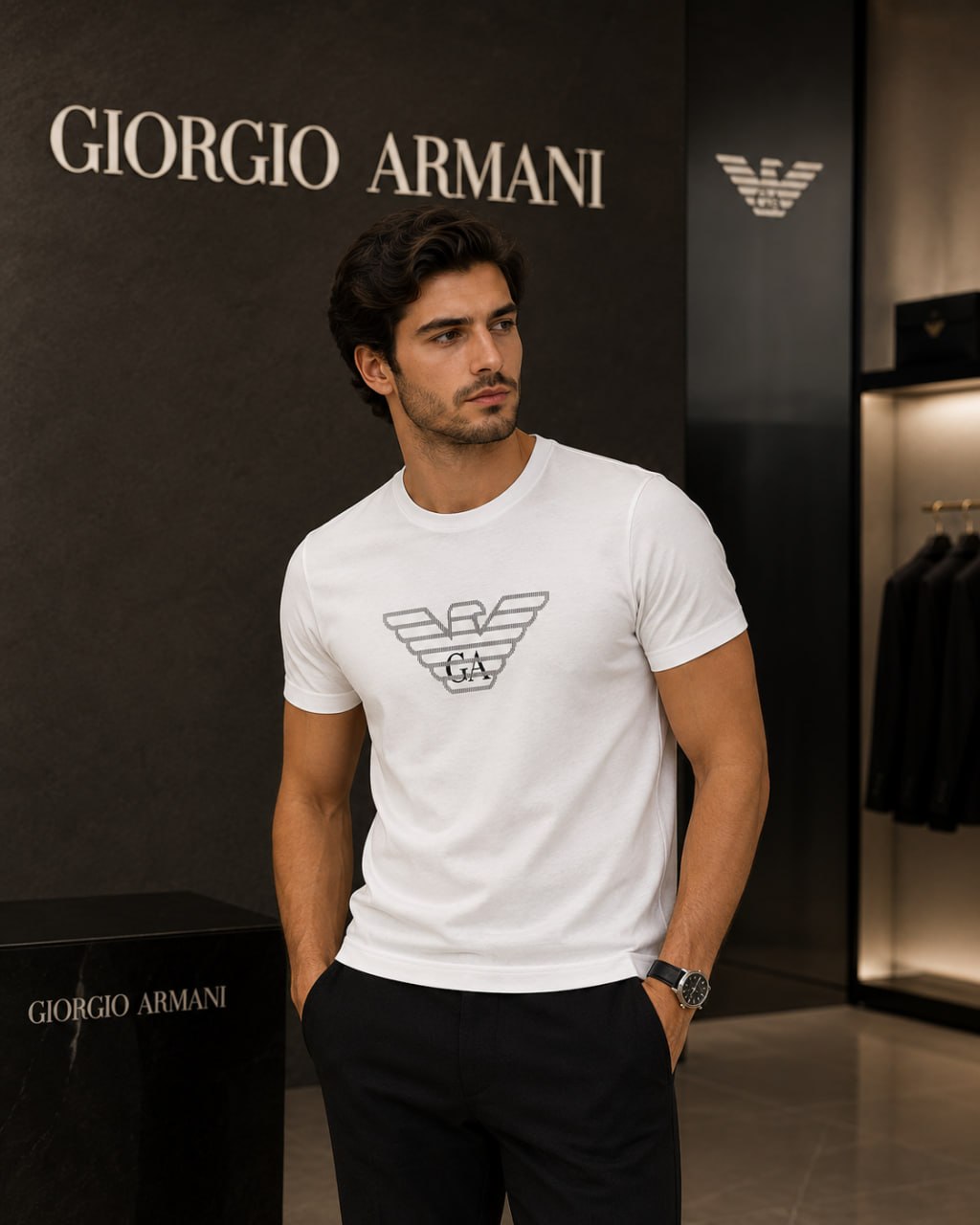 Emporio Armani Milano White T-Shirt