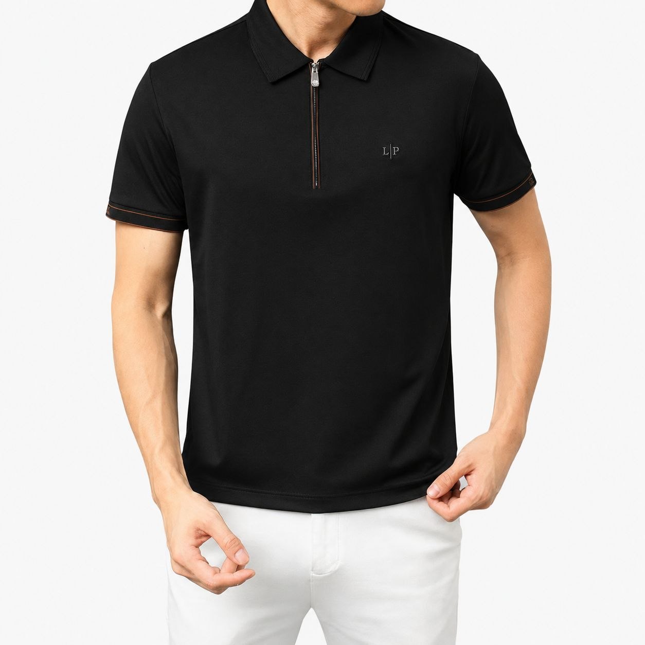 Loro Piana Black Polo T-Shirt