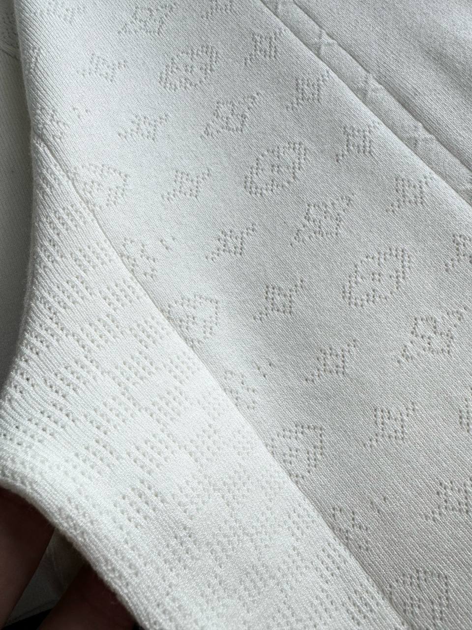 Louis Vuitton White Knit Polo T-Shirt