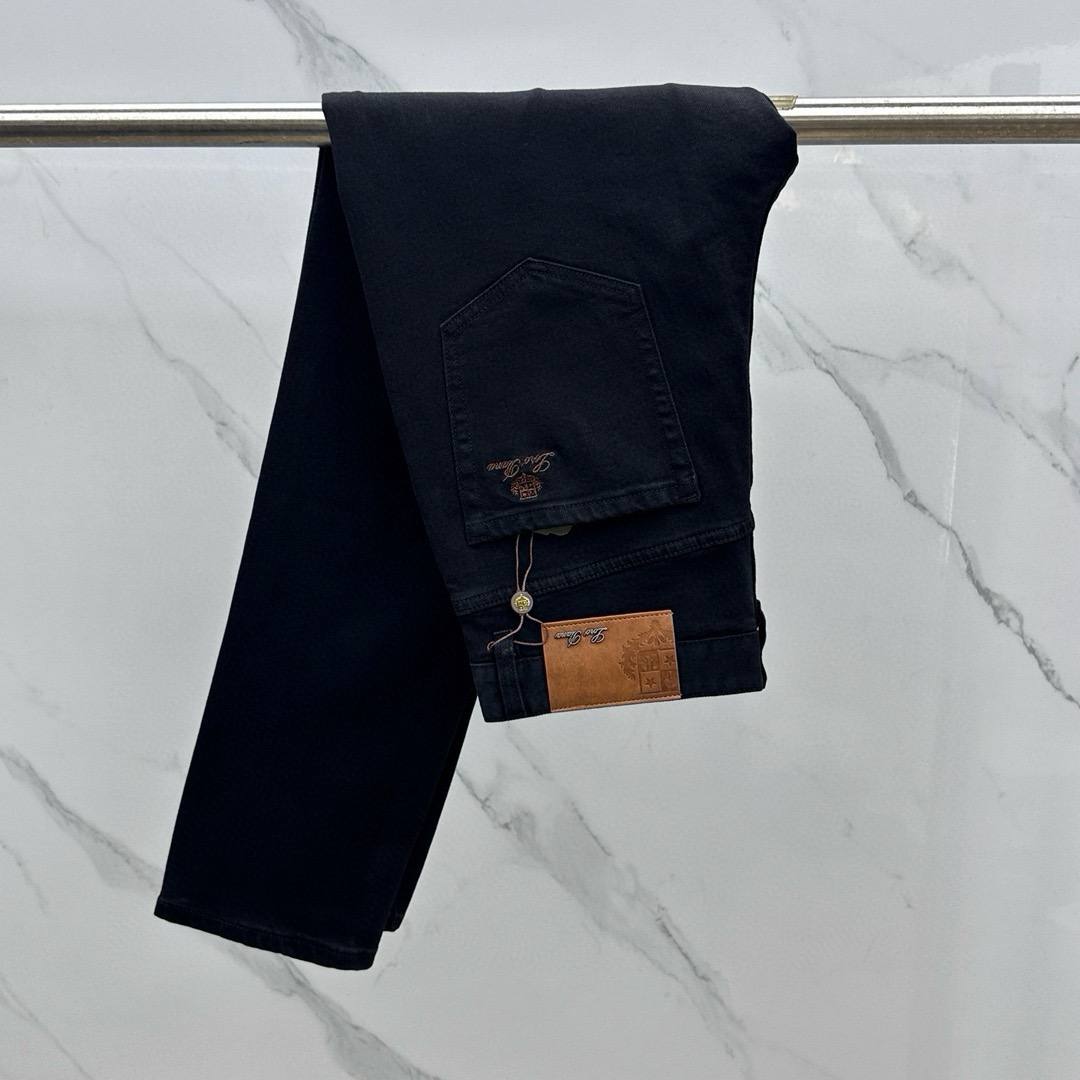 Loro Piana Classic Black Jeans – Premium Men's Slim Fit Denim