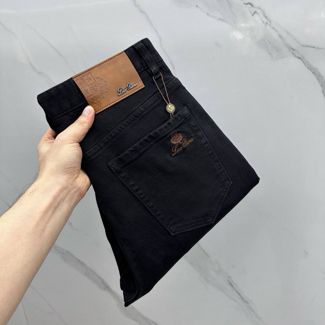 Loro Piana Classic Black Jeans – Premium Men's Slim Fit Denim