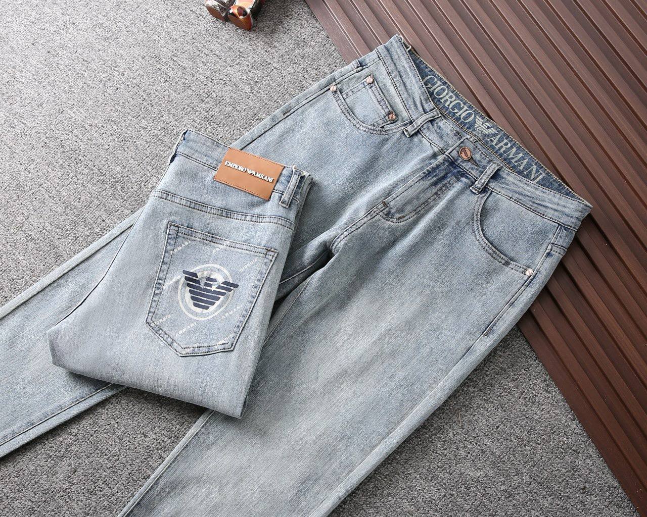 Emporio Armani Light Wash Denim Jeans – Slim Fit | Premium Men's Jeans