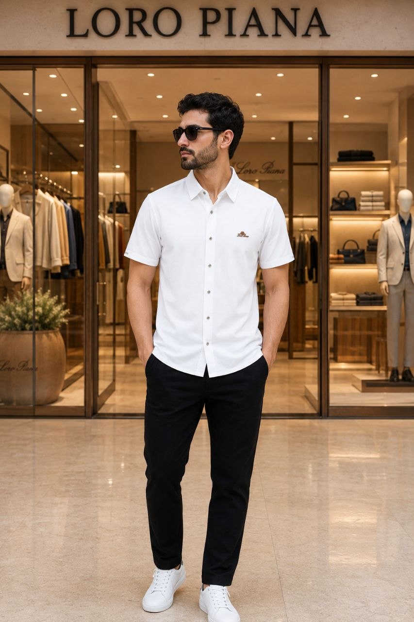 Loro Piana Short Sleeve Shirt – Effortless Luxury & Clean Elegance