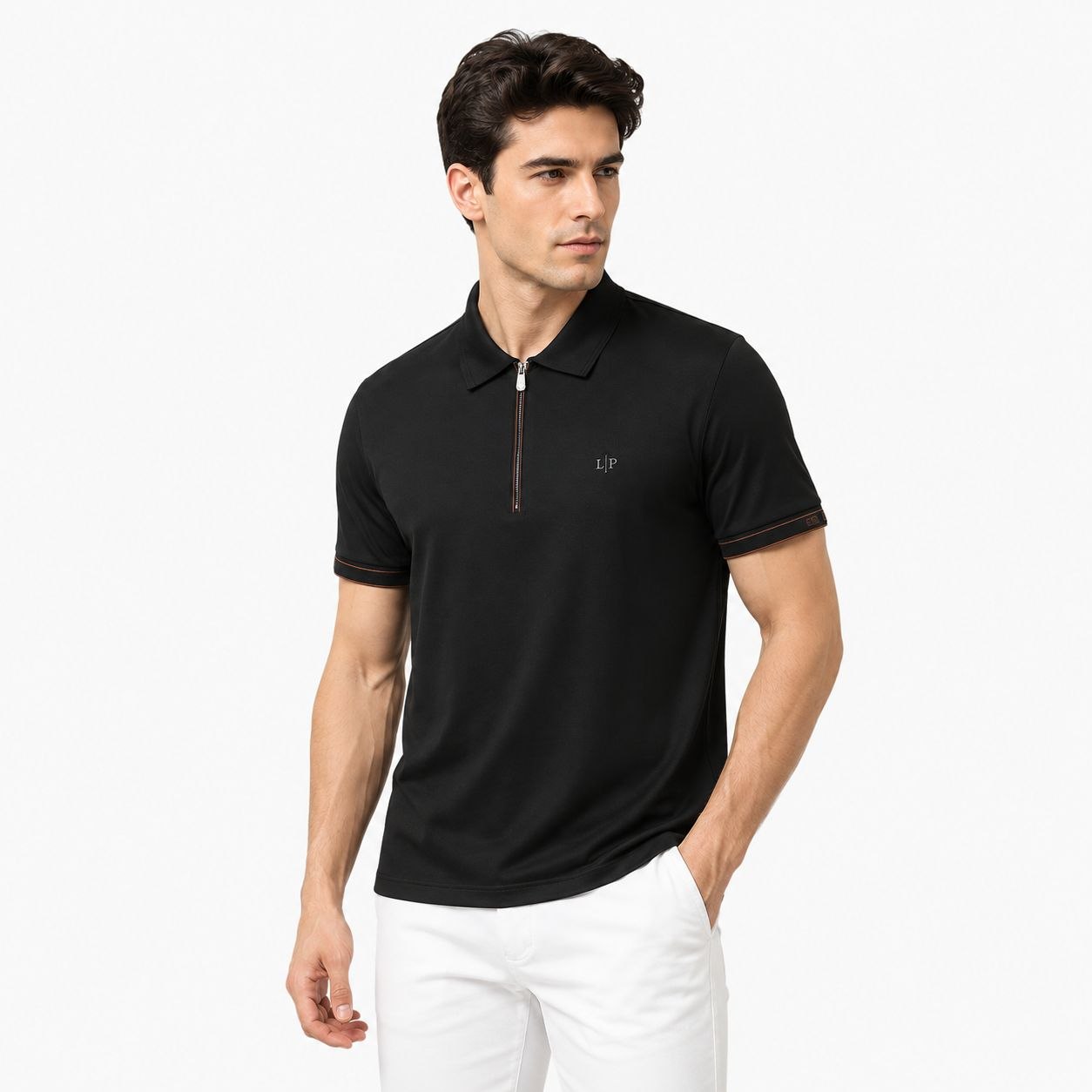 Loro Piana Black Polo T-Shirt