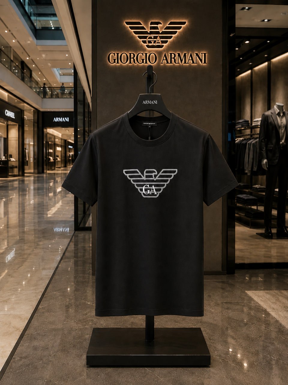 Emporio Armani Milano Black T-Shirt