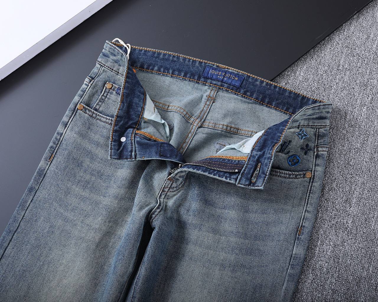 Louis Vuitton Light Blue Washed Jeans