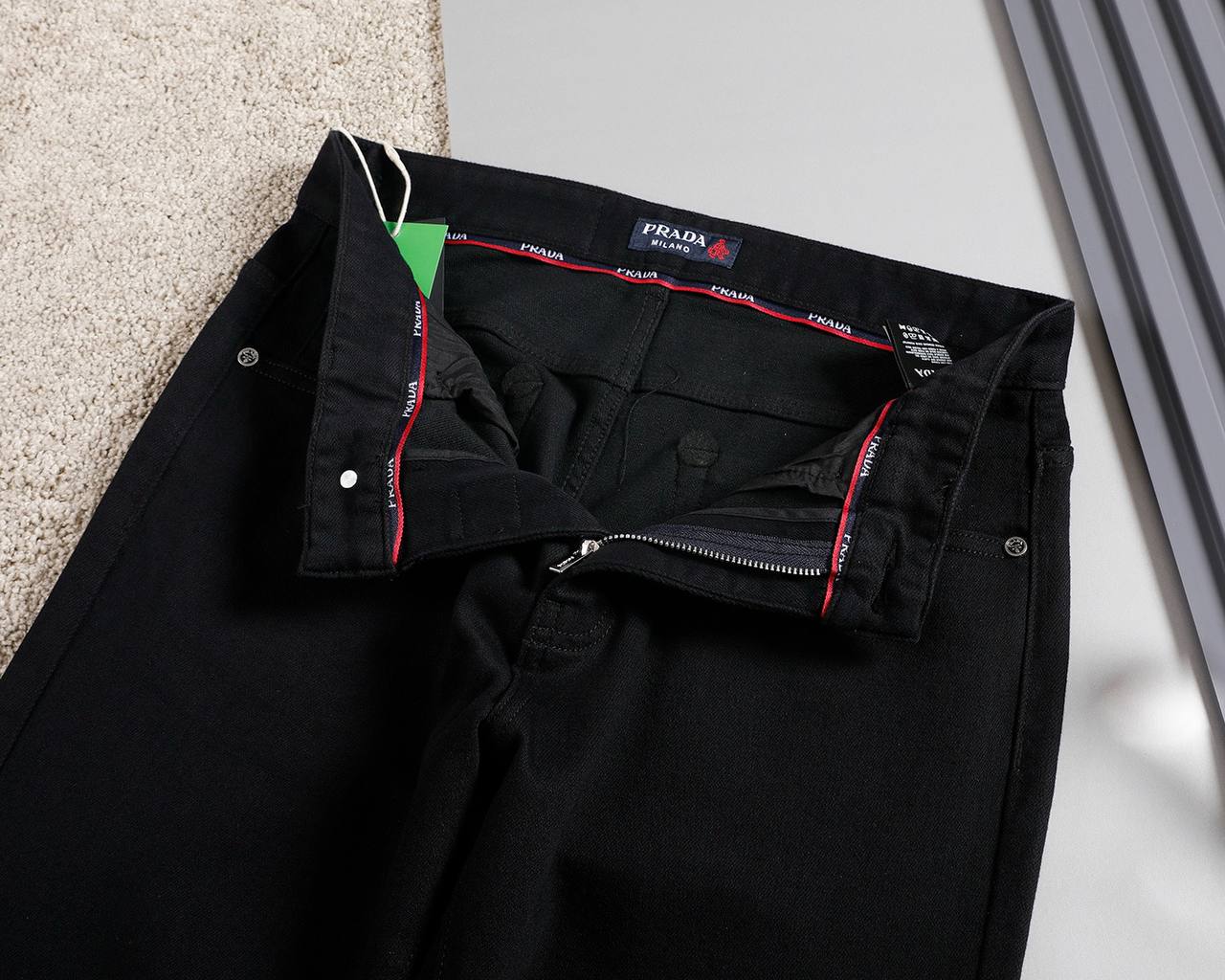 Prada Black Slim Fit Jeans | Premium Stretch Denim & Timeless Luxury
