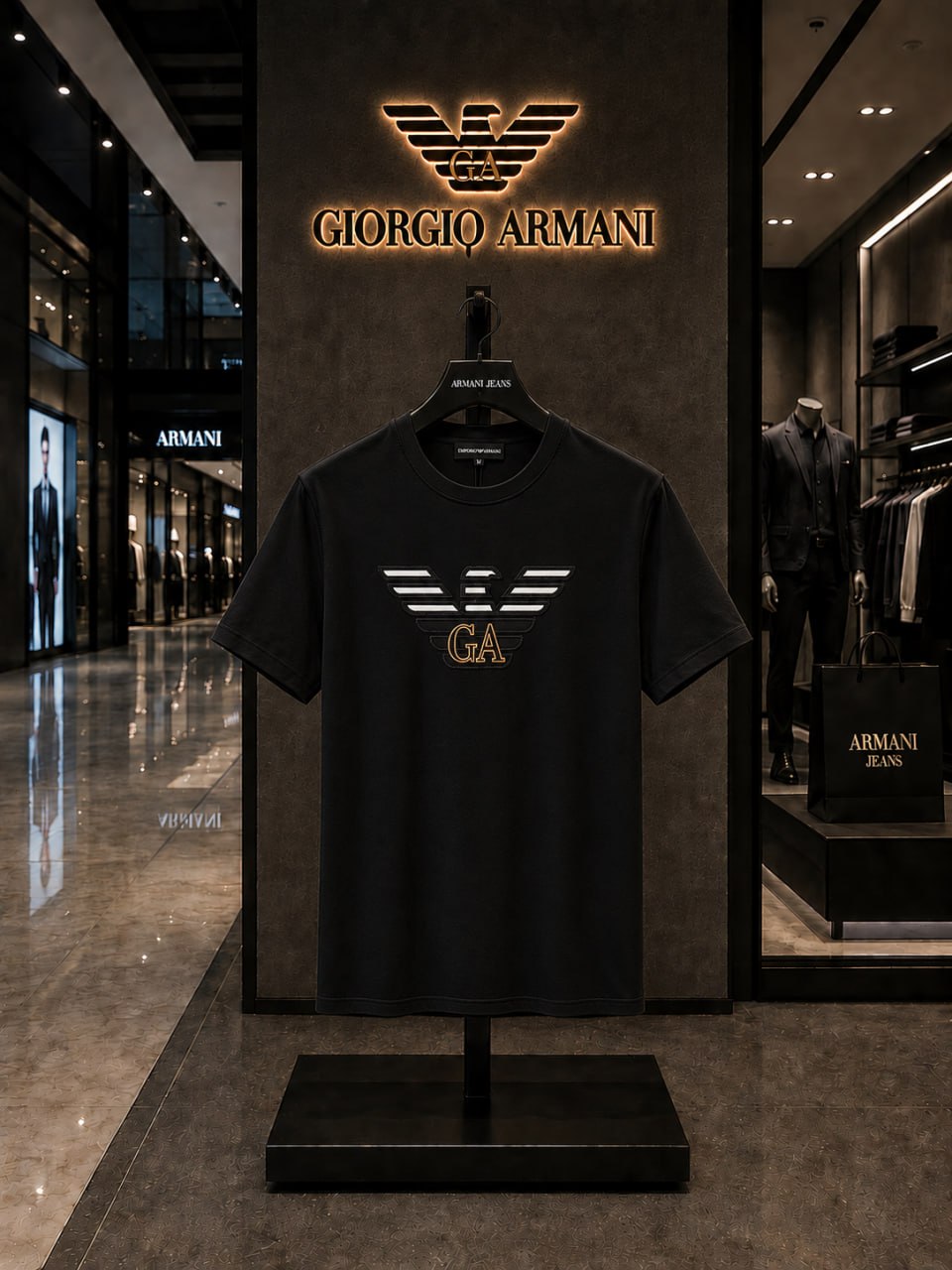 Emporio Armani Milano Black T-Shirt