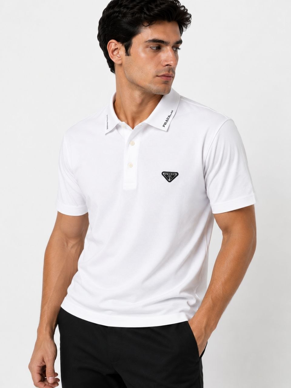 Prada Milano White Polo T- Shirt