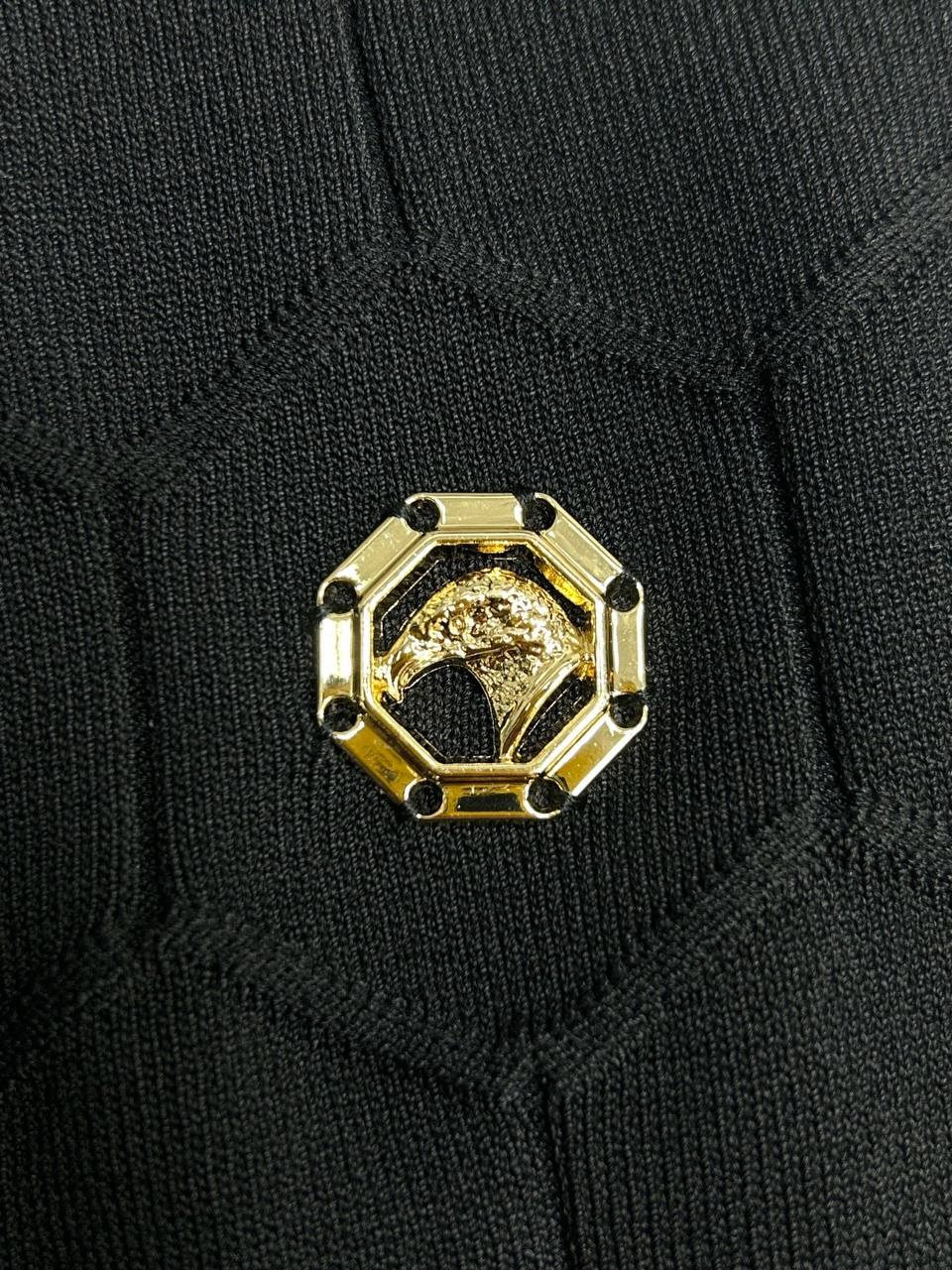 Stefano Ricci luxury black polo shirt