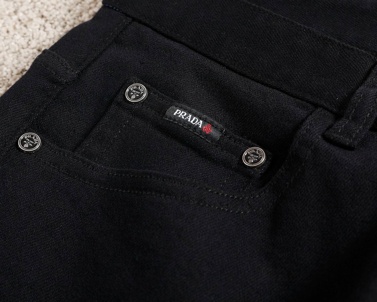 Prada Black Slim Fit Jeans | Premium Stretch Denim & Timeless Luxury