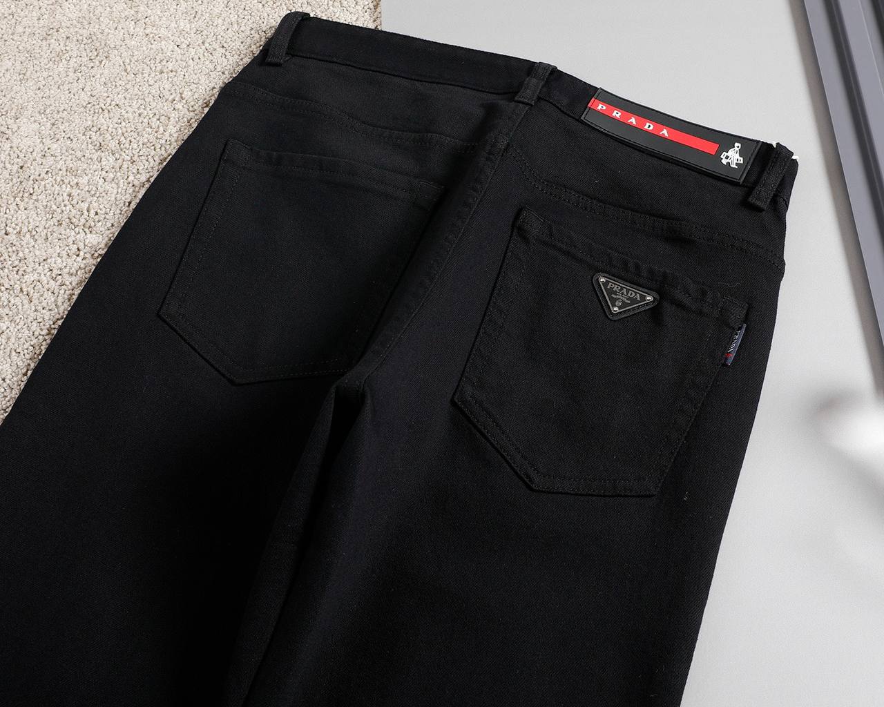 Prada Black Slim Fit Jeans | Premium Stretch Denim & Timeless Luxury