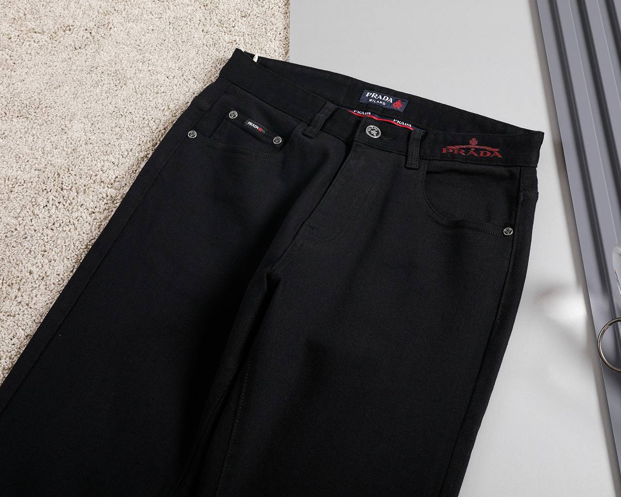 Prada Black Slim Fit Jeans | Premium Stretch Denim & Timeless Luxury