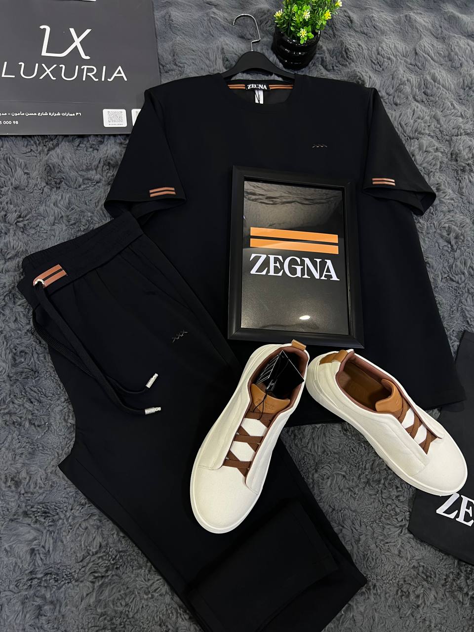 Zegna Luxury Casual Set – Modern Minimal Elegance