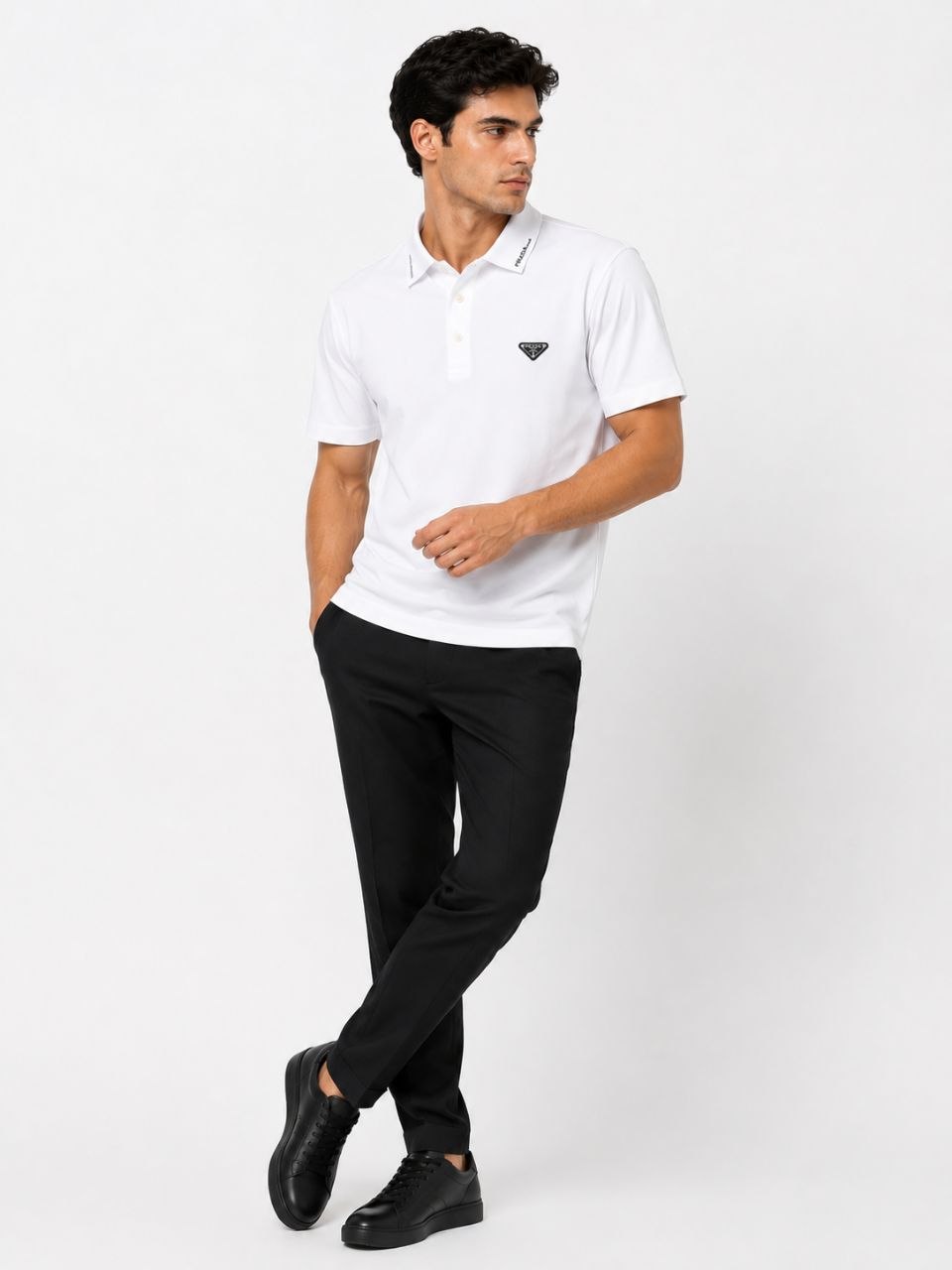 Prada Milano White Polo T- Shirt